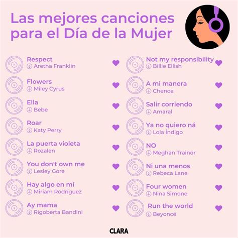 cancion para mujeres|Las 25 mejores canciones para el Mes de la Mujer